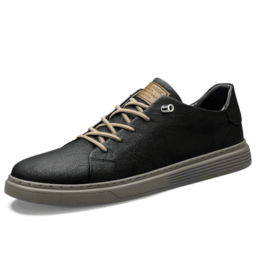 Leren Sneakers met bruine zool - MARIVIO